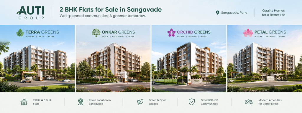 AUTI Group 2 BHK flats in Sangavade Pune