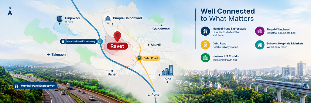 Ravet Pune connectivity map