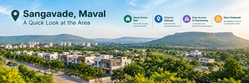 Sangavade Maval Pune residential area with green surroundings and nearby connectivity