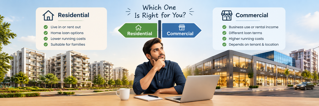 How to choose between residential and commercial real estate in Ravet, Pune
